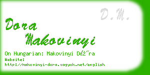 dora makovinyi business card